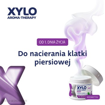 Xylo Aroma-Therapy Baby, maść do nacierania klatki piersiowej od 1. dnia życia, 50 ml