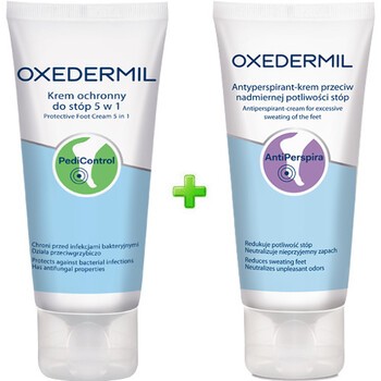 Zestaw Promocyjny Oxedermil (krem do stóp 5 w 1, 75 ml + antyperspirant - krem, 50 ml - 1 + 1 GRATIS)