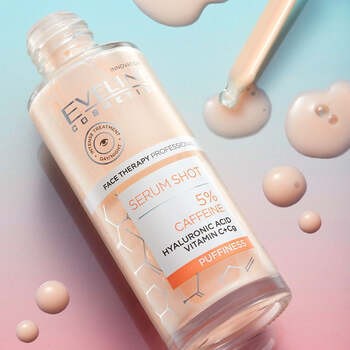 Eveline Cosmetics Serum Shot, energizująca kuracja do skóry wokół oczu z 5% kofeiną, 30 ml