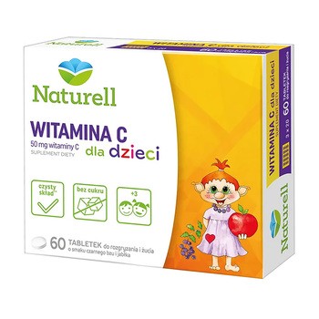 Naturell Witamina C dla dzieci, tabletki, 180 szt.