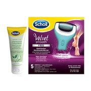 Zestaw Scholl, Velvet Smooth, Wet&Dry, elektryczny pilnik do stóp, 1 szt. + krem do stóp i paznokci intensywne odżywienie, 75 ml https://azcdn.doz.pl/image/d/product/54c057d8-scale-180x180.png