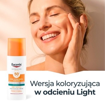 Eucerin Oil Control SPF 50+, żel-krem ochronny barwiący, 50 ml