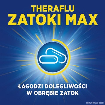 Theraflu Zatoki Max, 500 mg+30 mg, tabletki powlekane, 18 szt.