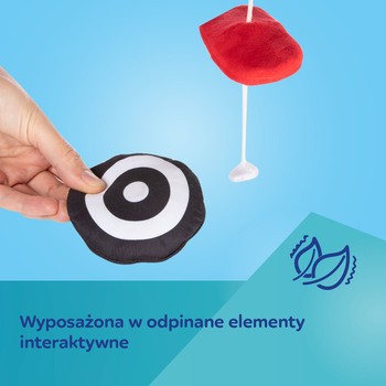 Canpol Babies Sensory Toys, kontrastowa karuzela pluszowa z pozytywką, 1 szt.