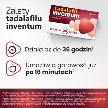 Tadalafil Inventum, 10 mg, tabletki powlekane, 2 szt.