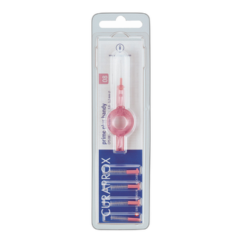 Curaprox, szczoteczka międzyzębowa, CPS 08 Prime Plus Handy, uchwyt + 5 końcówek
