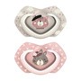 Canpol Babies, smoczek silikonowy, symetryczny, Bonjour, 18m+, pink, 2 szt.