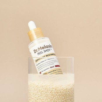 Dr.Melaxin Peel Shot Exfol White Rice Ampoule, złuszczająca ampułka z ekstraktem z białego ryżu, 80 ml