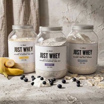 GymBeam Just Whey Protein Cookies&Cream, proszek, smak ciasteczkowy, 1000 g