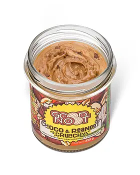 Good Noot Choco & Peanoot Crunchy, krem z orzechów arachidowych i czekoladą z kawałkami orzechów bez dodatku cukru, 330 mg