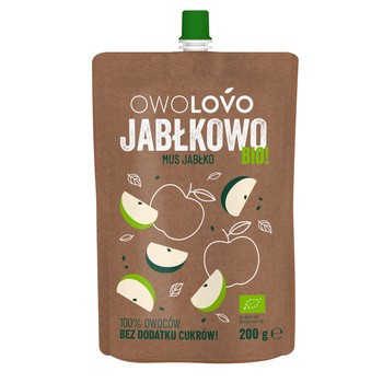 Owolovo Jabłkowo Bio, mus jabłkowy, 200 g