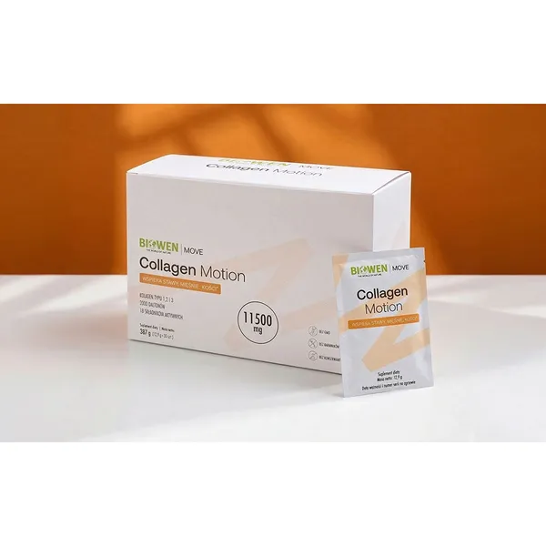Коллаген Biowen Collagen Motion Peptan B 9000 мг, с глюкозамином и MSM, для суставов, 30 саше — фото 8