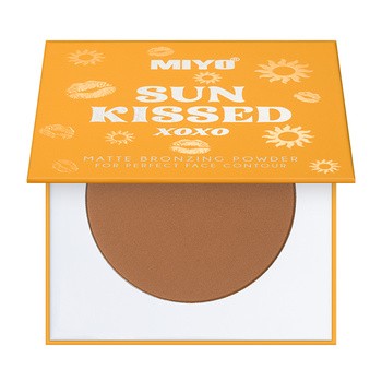 MIYO Sun Kissed Powder, matowy puder brązujący, 01 Warm Bronze, 10 g