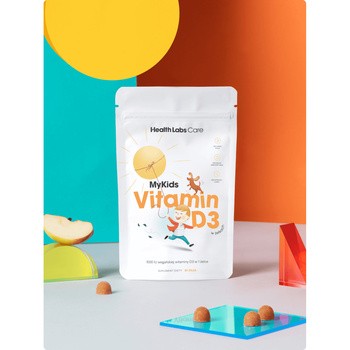 HealthLabs MyKids Vitamin D3, żelki, smak jabłkowy, 60 szt.