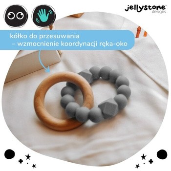 Jellystone Designs, księżycowy gryzak, szary, 1 szt.