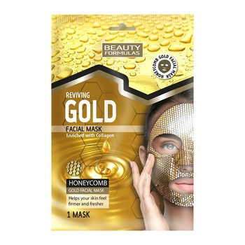 Beauty Formulas, złota maska odżywcza o strukturze plastra miodu, 1 szt