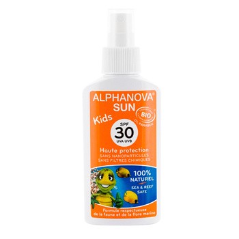 Alphanova Sun Bio Kids, spray przeciwsłoneczny, SPF 30, 125 g
