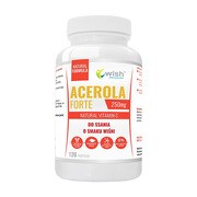 Wish Acerola Forte 250 mg, pastylki do ssania, smak wiśniowy, 120szt.