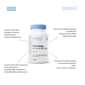 Osavi Colostrum Immuno 800 mg, kapsułki twarde, 120 szt.
