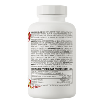 OstroVit Vitamin D3 + K2, tabletki, 90 szt.