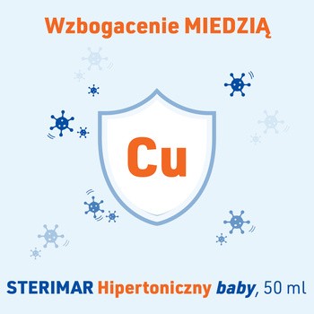 Sterimar Baby Hipertoniczny, spray do nosa wzbogacony miedzią, 50 ml