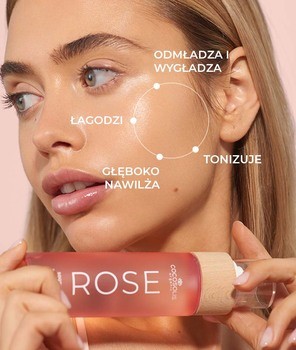 Cocosolis Rose, łagodzący toner do twarzy z różą damasceńską, kaktusem i kokosem, 100 ml