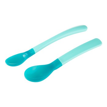 Canpol Babies, magiczne łyżeczki zmieniające kolor, turkusowy, 2 szt.