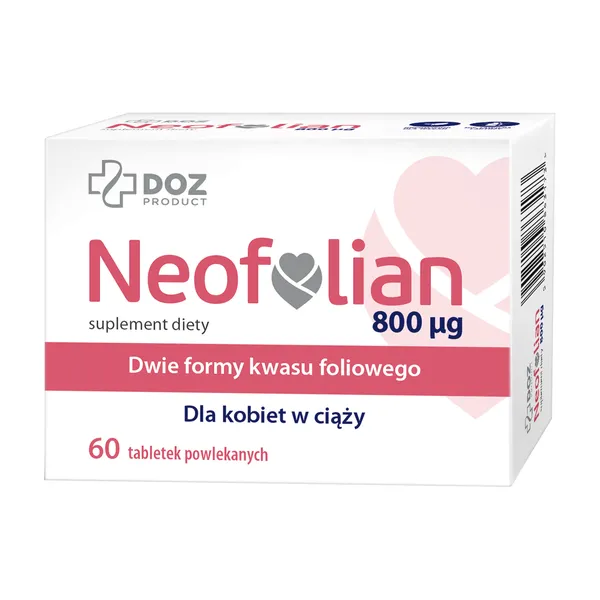 DOZPRODUCTNeofolian,800µg,tabletkipowlekane,60szt.