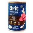 Brit Premium by Nature, pełnoporcjowa karma mokra dla psów dorosłych w puszce, wołowina z flakami, 400 g