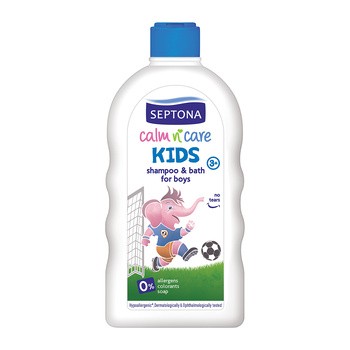 Septona Kids, szampon i płyn do kąpieli dla chłopców od 3 lat, 500 ml
