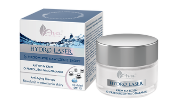 Ava Hydro Laser, krem na dzień SPF 15 nawilżający o przedłużonym działaniu, 50 ml