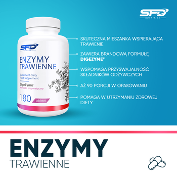 SFD Enzymy Trawienne, tabletki, 180 szt.