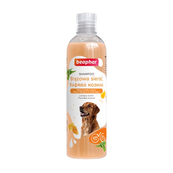 Beaphar Beaphar Shampoo Brown Dog, szampon od jasnobrązowej do ciemnobrązowej sierści dla psów, 250 ml