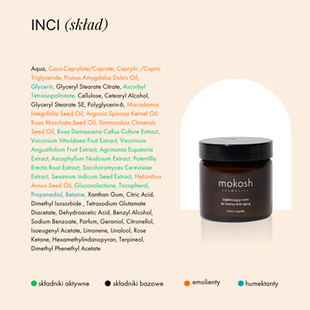 Mokosh, ujędrniający krem do twarzy anti-aging, róża z jagodą, 60 ml