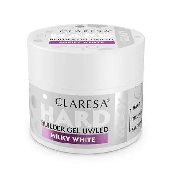 Claresa Hard&Easy Builder Gel, żel budujący do paznokci, Milky White, 45 g