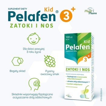 Pelafen Kid 3+ Zatoki i Nos, płyn, 100 ml