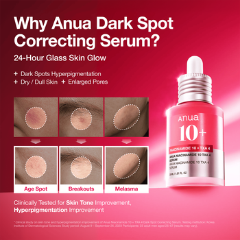 Anua Niacinamide 10% + TXA 4%, serum rozjaśniające i redukujące przebarwienia, 30 ml