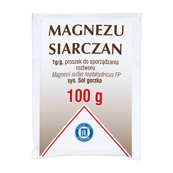 Magnezu siarczan (Magnesium sulfas), proszek do sporządzania roztworu, 100 g (Hasco)
