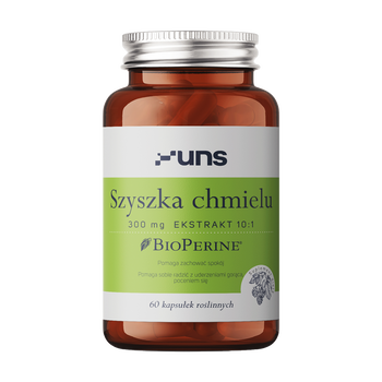 Uns Szyszka chmielu + Bioperine, kapsułki, 60 szt.
