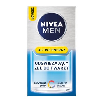 Nivea Men Skin Energy Q10, żel do twarzy, 50 ml