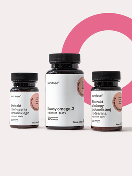 Sundose For Mental Focus, kapsułki, 30 szt. + 30 szt. + 30 szt.