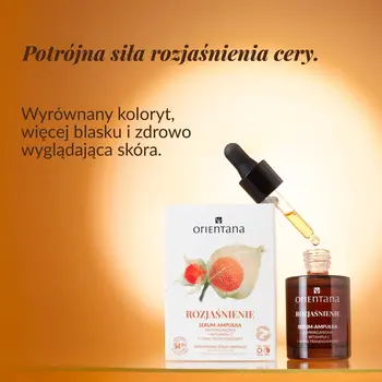 Orientana Ashwagandha, serum-ampułka rozjaśnienie, 30 ml