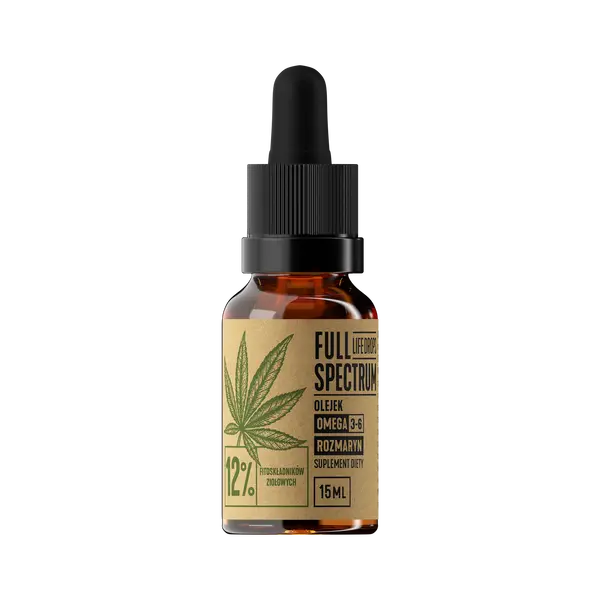 Конопляное масло Full Spectrum Life Drops 12% CBD, 15 мл — фото 2