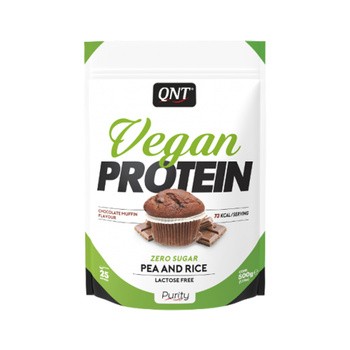 QNT Vegan Protein, proszek, smak mufinki czekoladowe, 500 g
