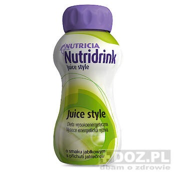 Nutridrink Juice style, preparat odżywczy o smaku jabłkowym, 200 ml