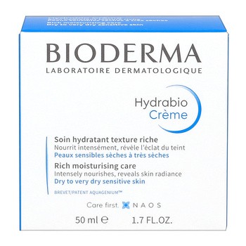 Bioderma Hydrabio Creme, krem głęboko nawilżający o bogatej konsystencji, 50 ml