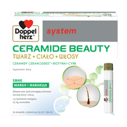 Doppelherz System Ceramide Beauty, ampułki z płynem, smak mango-marakuja, 30 szt.