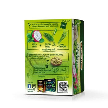 Big-Active, Zielona herbata w torebkach z pitają i miętą, 30 g (1,5 g x 20 szt.)