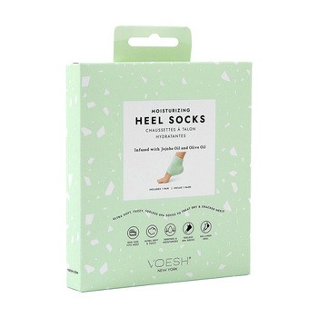 Voesh, nawilżające skarpetki na pięty, mint, 1 para