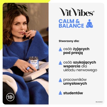 Vit Vibes Calm & Balance, żelki, smak malinowy, 60 szt.